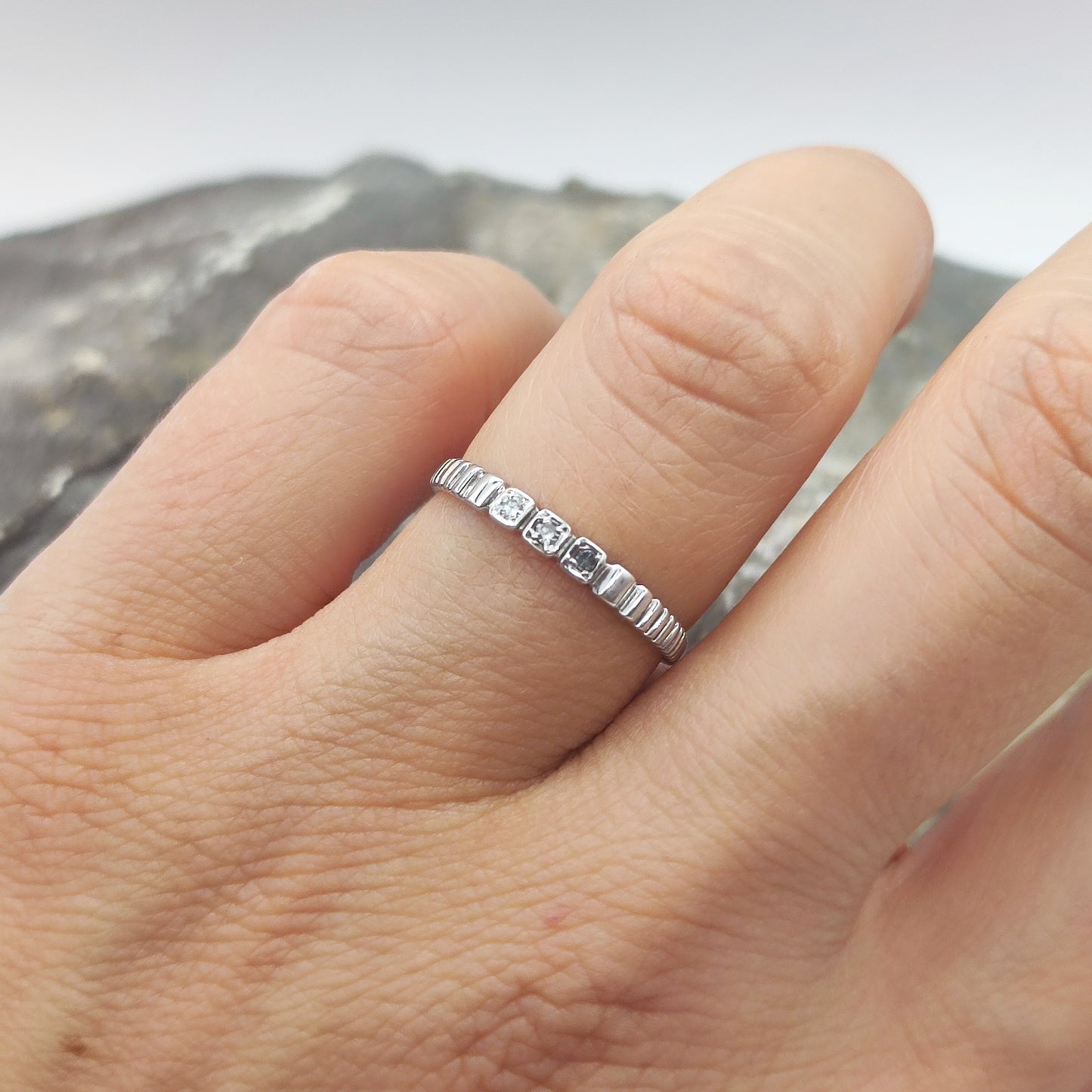 Diamond Stack in 18K gold