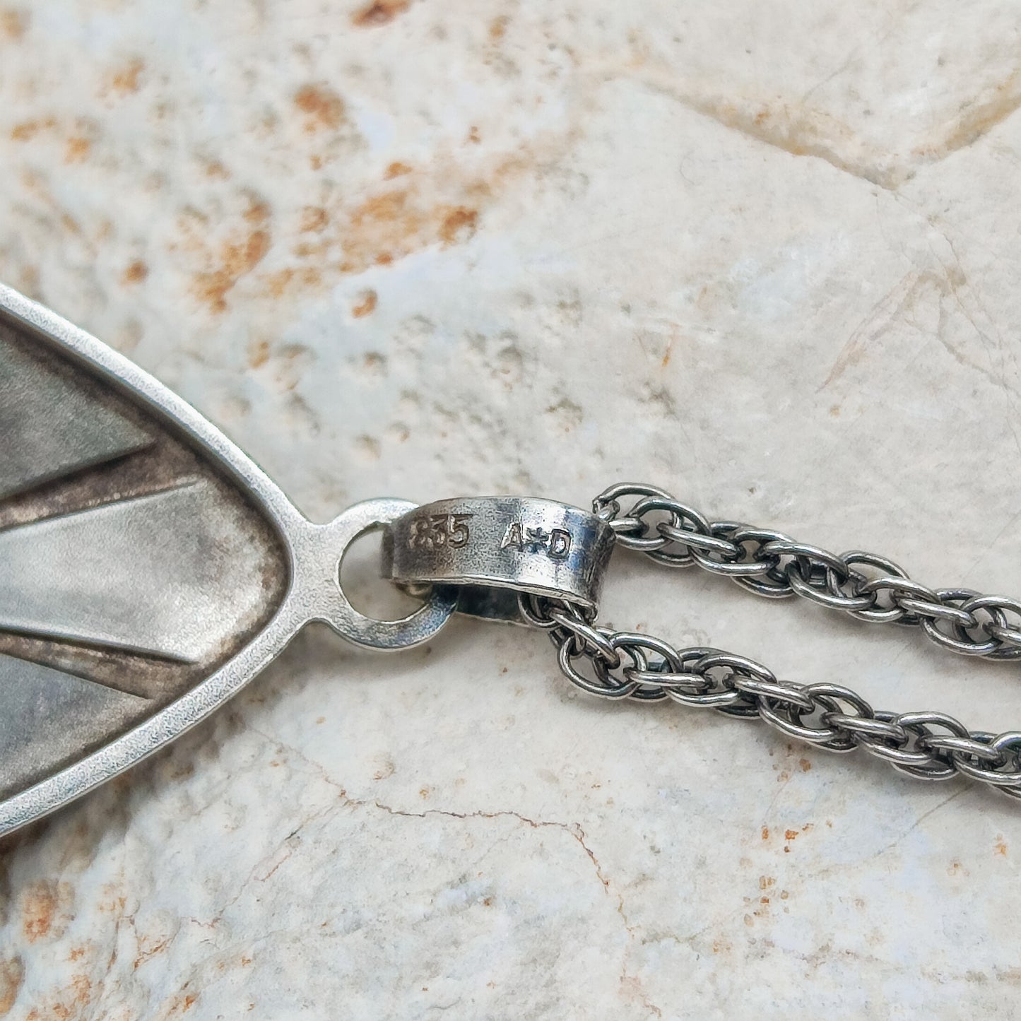 Sixties modernist pendant with Coral by Andreas Daub