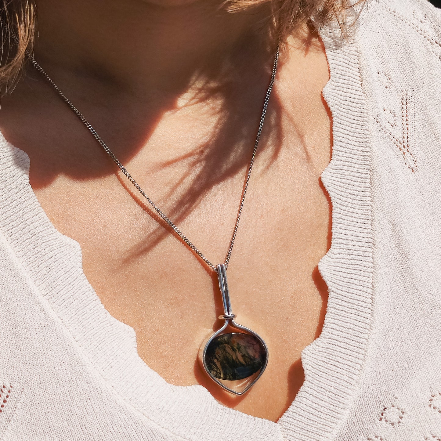 Moss Agate by Elis Kauppi for Kupittaan Kulta