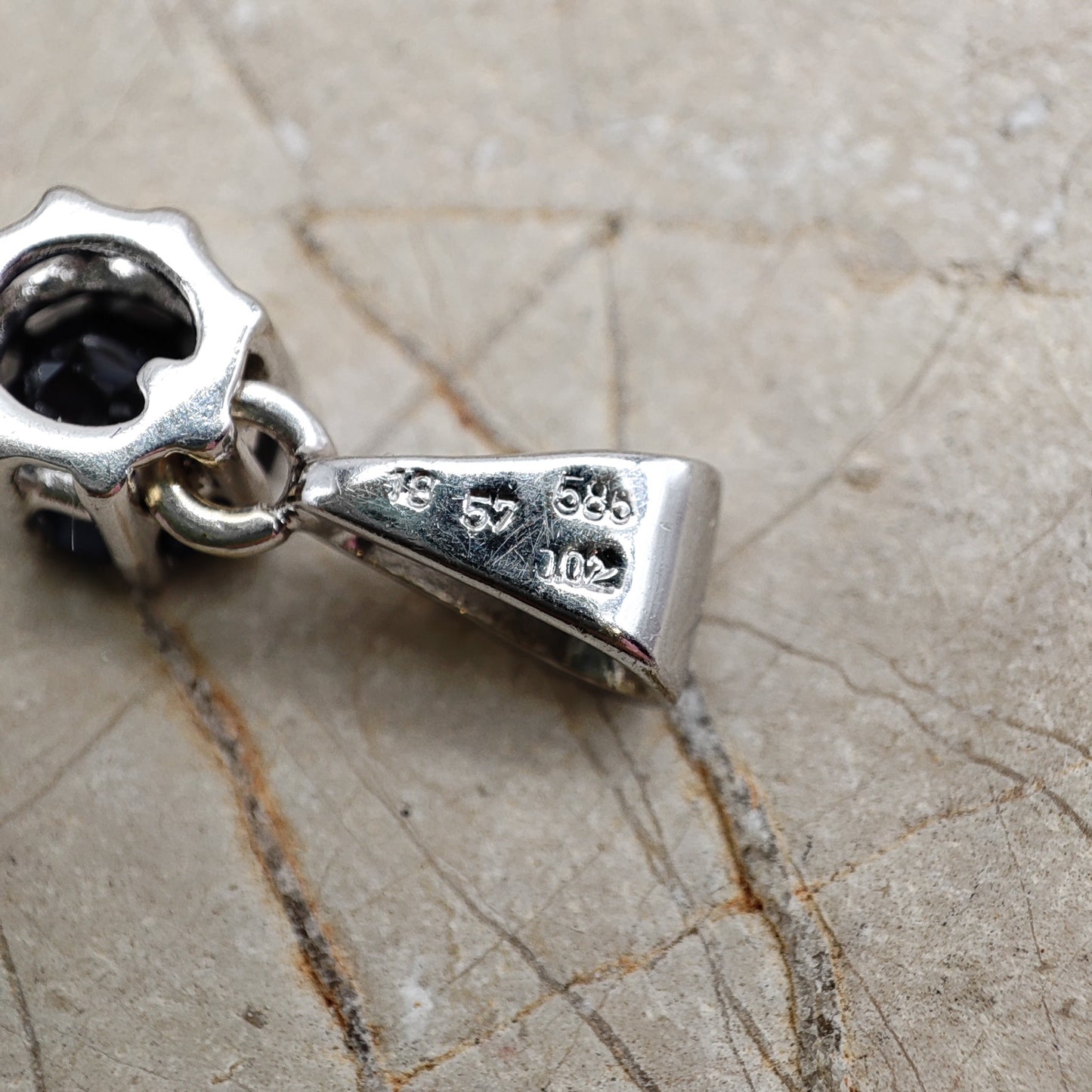 Sapphire and Diamond Pendant in 14K gold