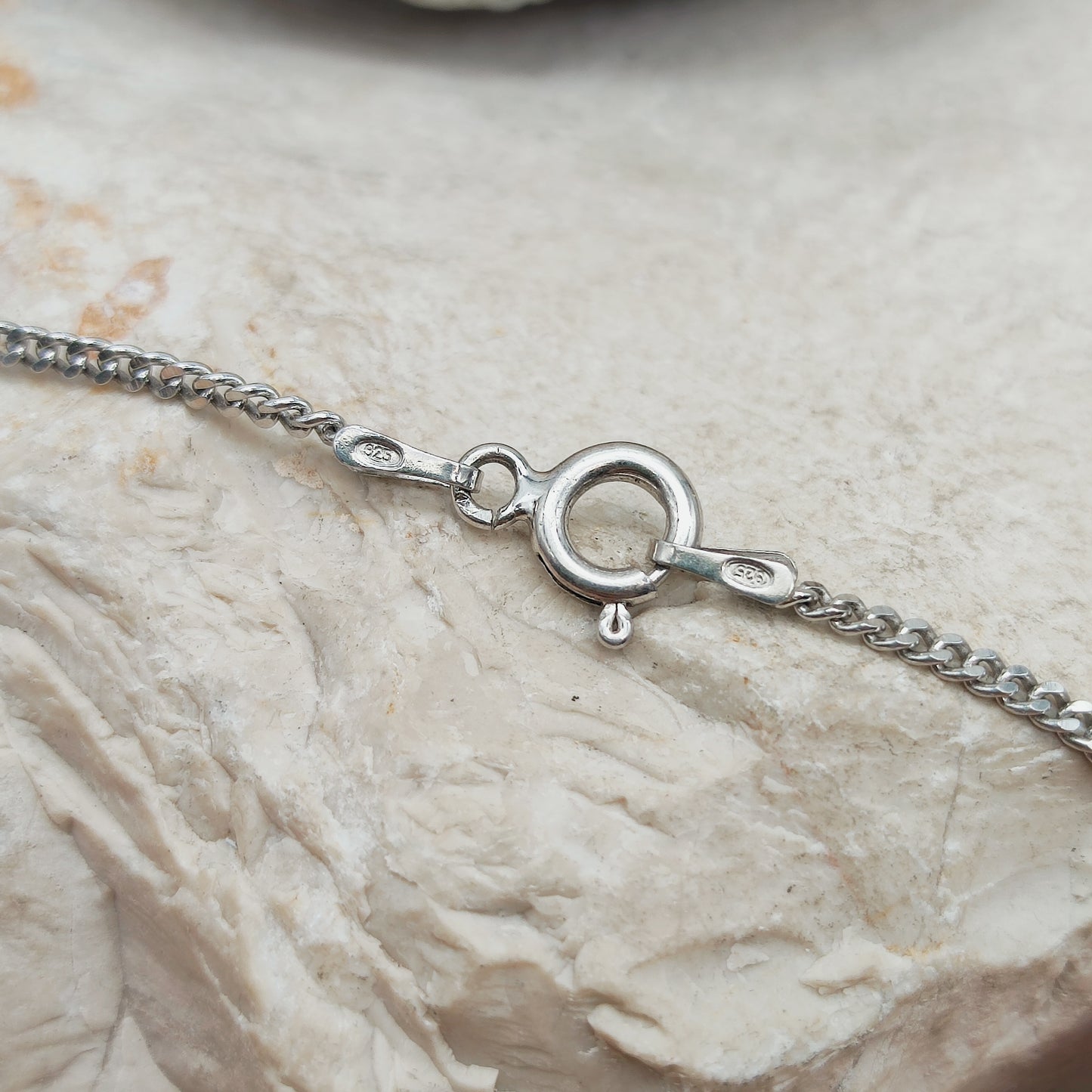 Vintage Dutch silver banded agate pendant 1920s–1930s