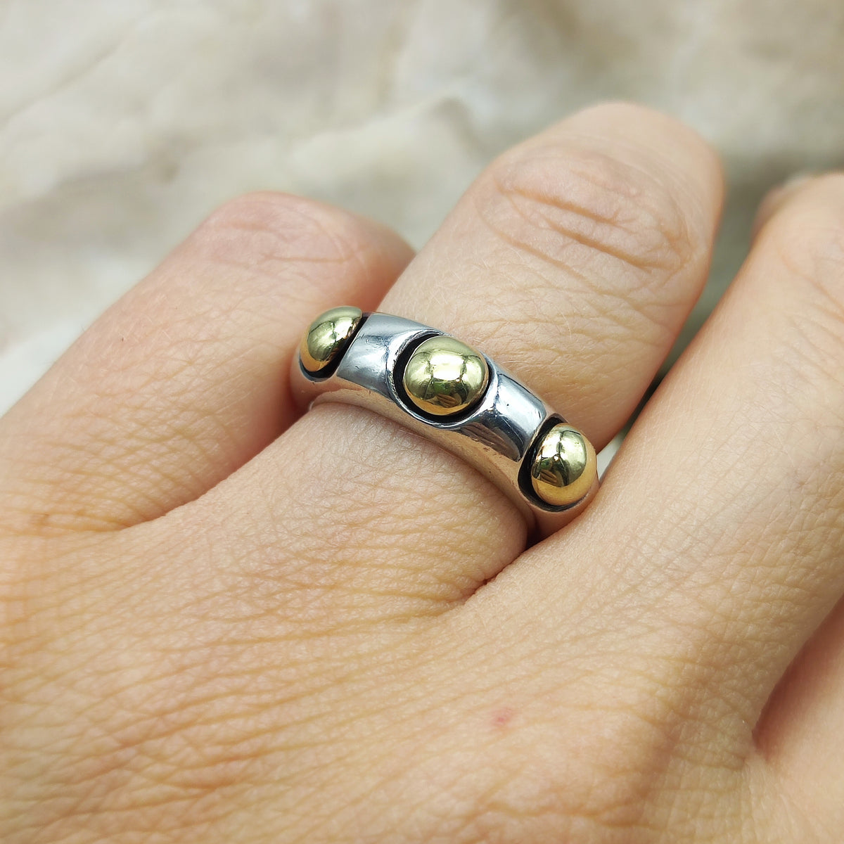 URART Celae Sterling Silver & 18K Gold Ring