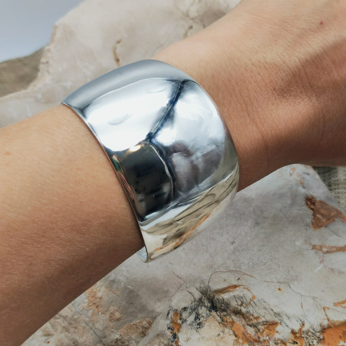 Danish Modernist Sterling Silver Cuff by Erik Dennung for Buch + Deichmann