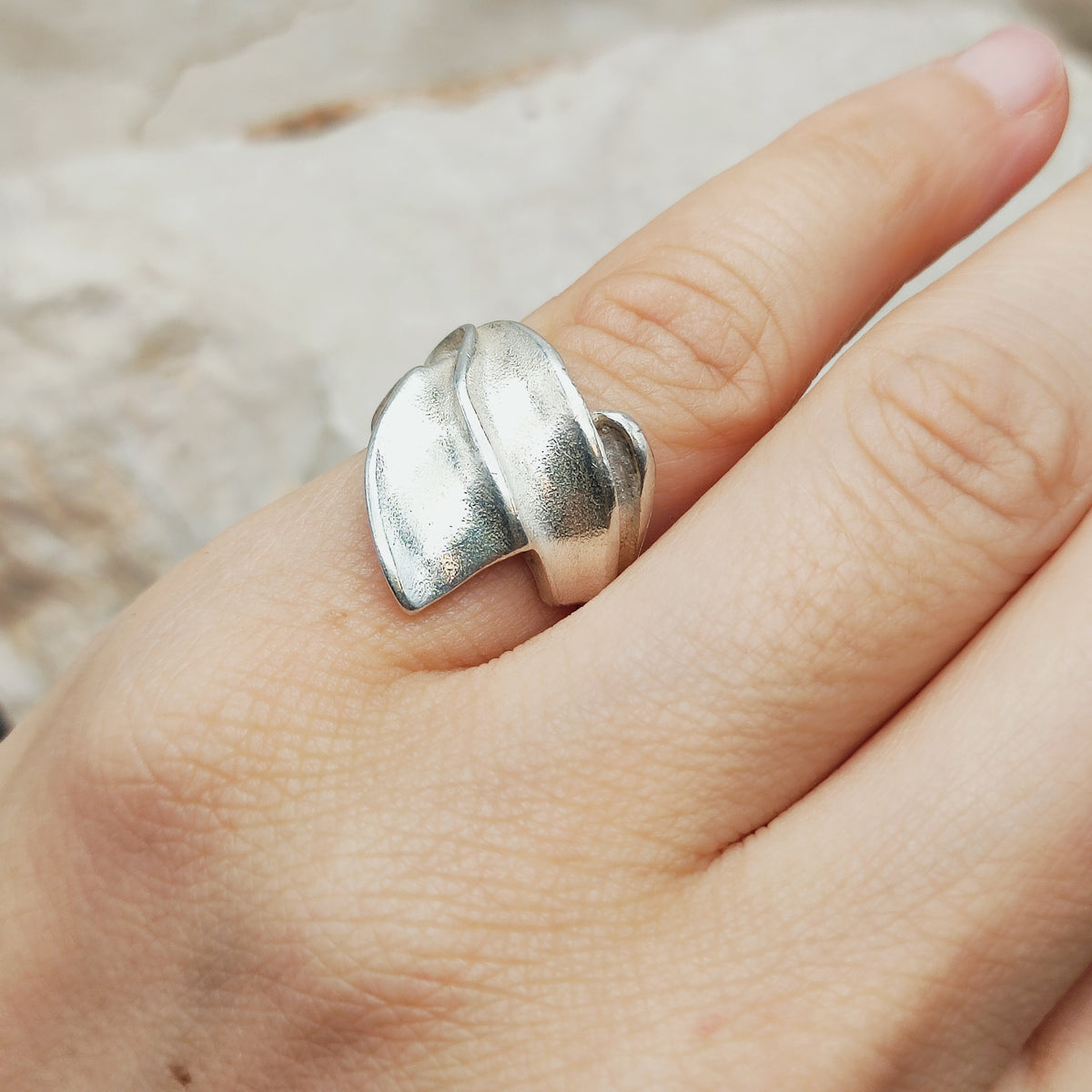 Tango Sterling Silver Ring by Zoltan Popovits for Lapponia