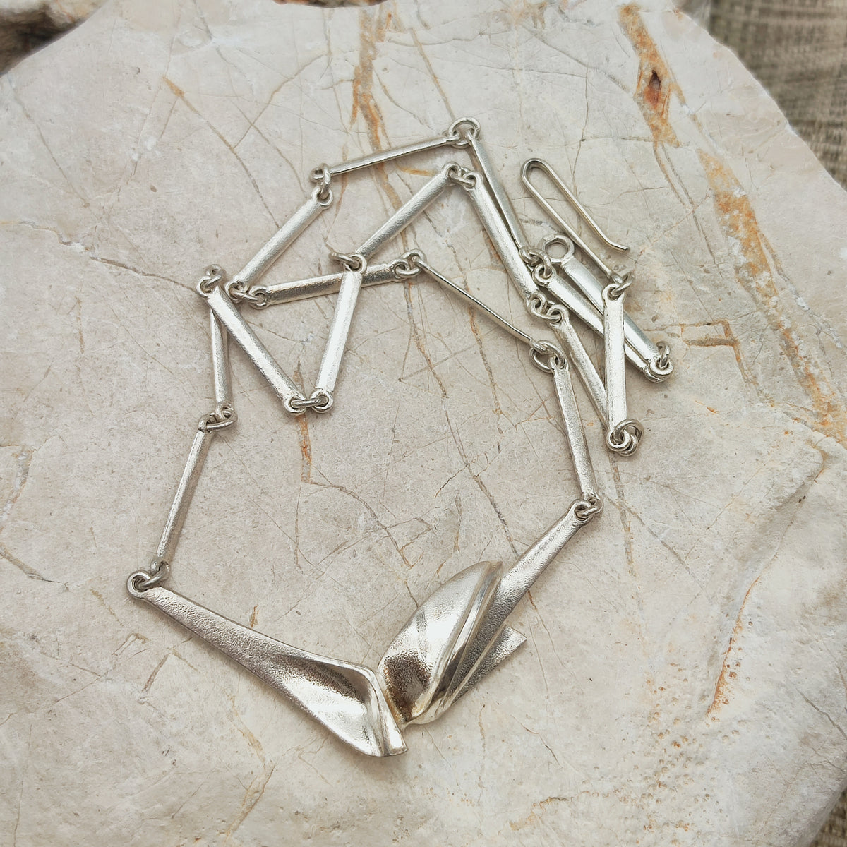 Vintage Lapponia Hespera Sterling Silver Necklace by Zoltan Popovits, 1988
