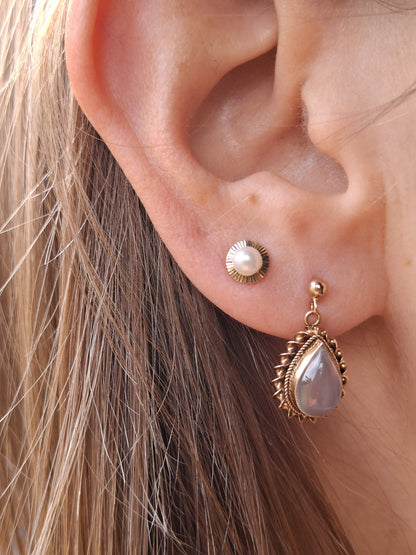 Moonstone Earrings in 9K gold