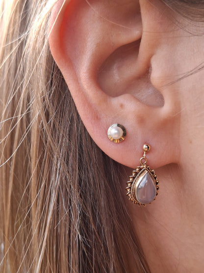 Moonstone Earrings in 9K gold