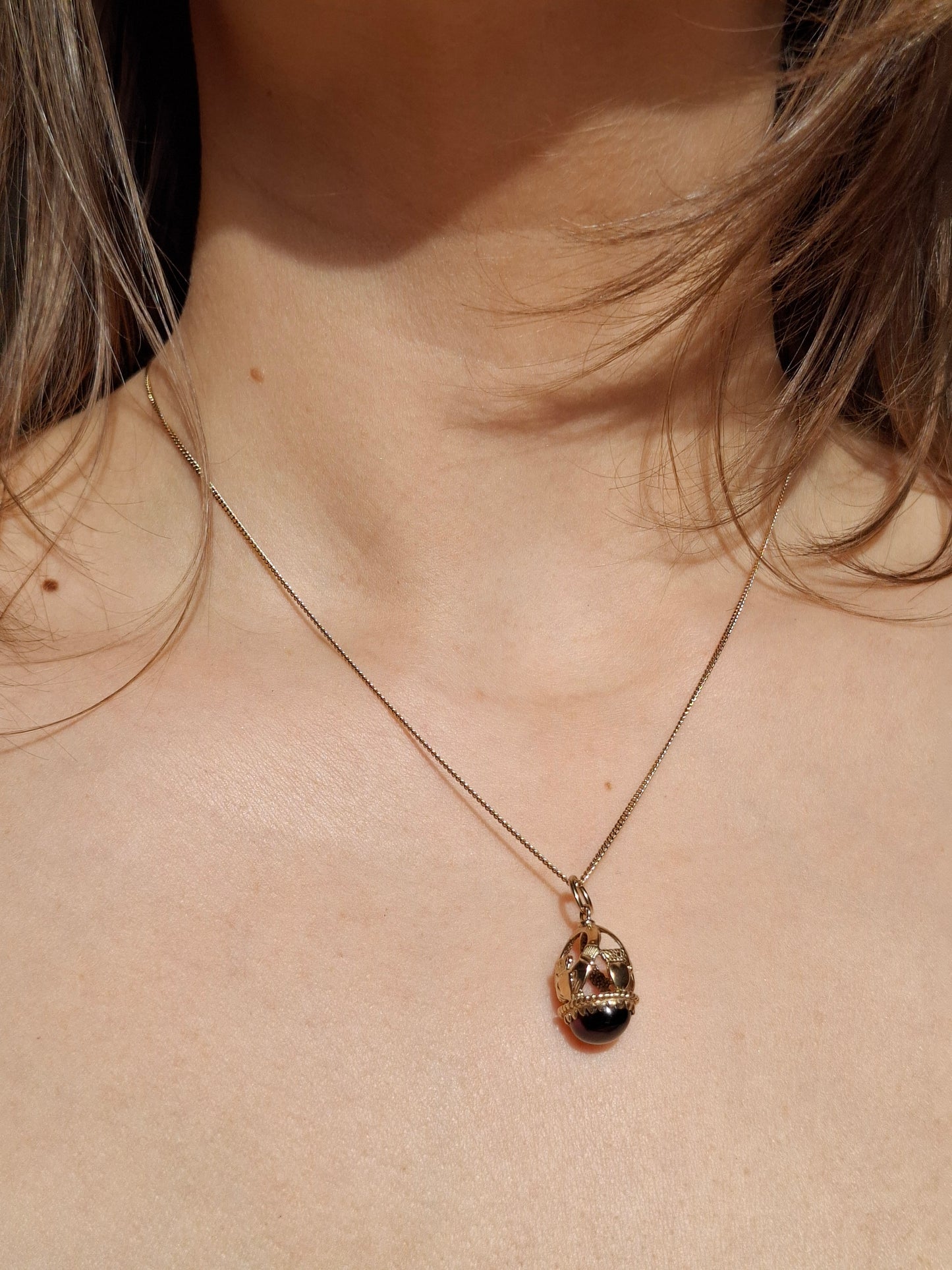 Vintage Claddagh Pendant 9ct Gold