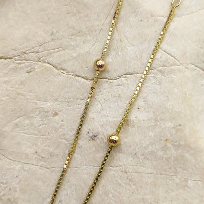 Beaded Necklace in 14K Yellow Gold