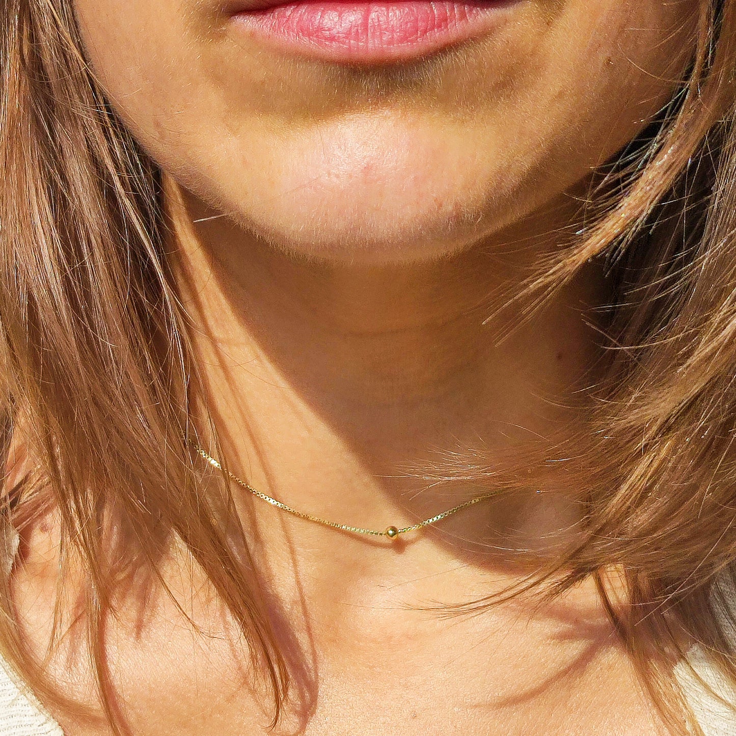 Beaded Necklace in 14K Yellow Gold