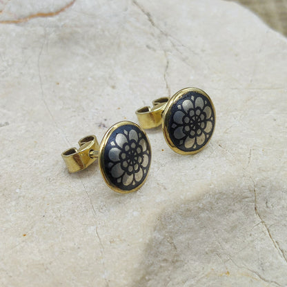 Russian Niello Studs