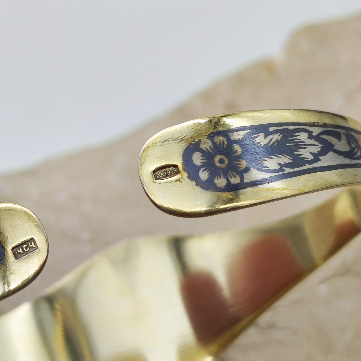 Russian Niello Flower Bangle