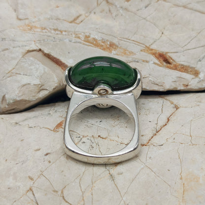 Onderzijde van de ring met open montage en ringband