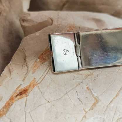 Vintage silver inlay bracelet with Semi precious stones