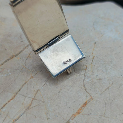 Vintage silver inlay bracelet with Semi precious stones