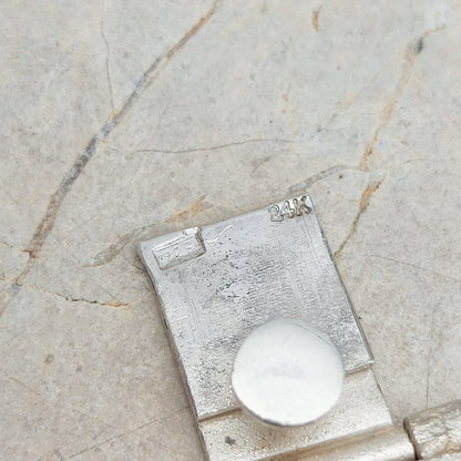 Handmade bracelet by Audar in silver with 24K gold details