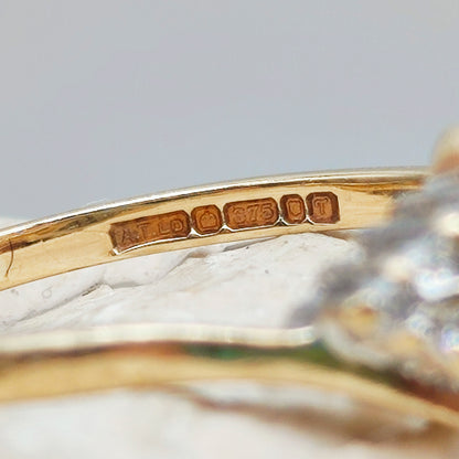 Vintage Diamond ring in 9K gold