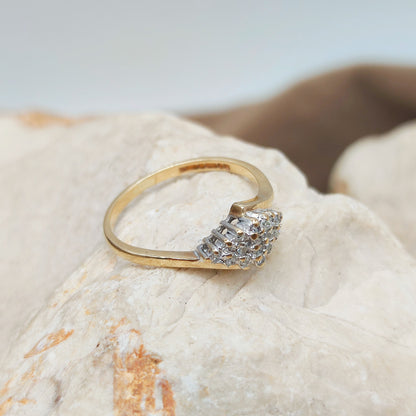 Vintage Diamond ring in 9K gold