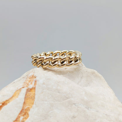 Vintage Woven ring in 9K gold