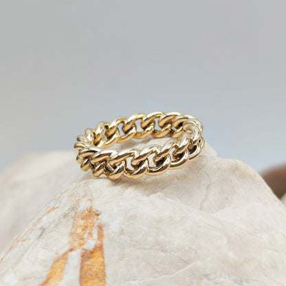 Vintage Woven ring in 9K gold
