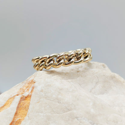 Vintage Woven ring in 9K gold