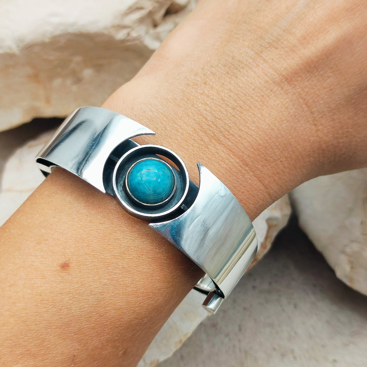 Silver Modernist bracelet