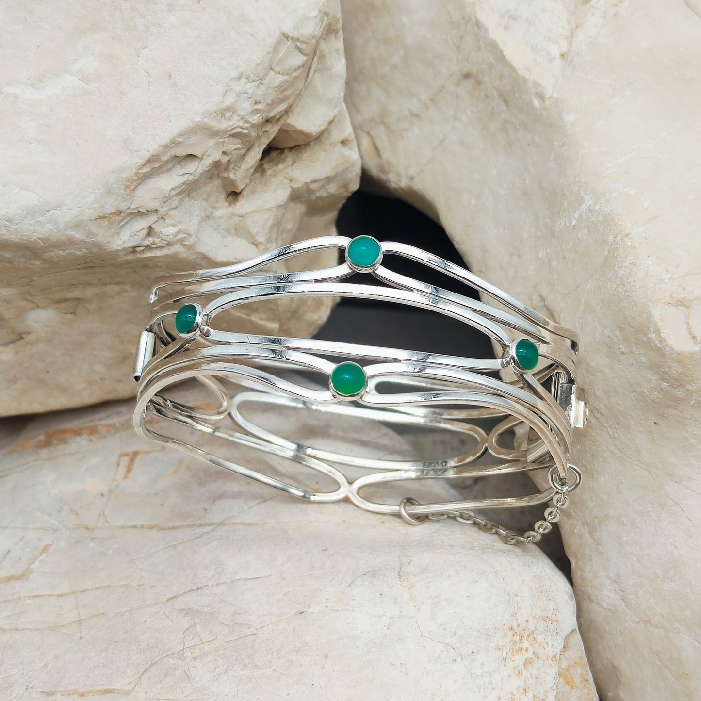 Silver Modernist Flow bracelet