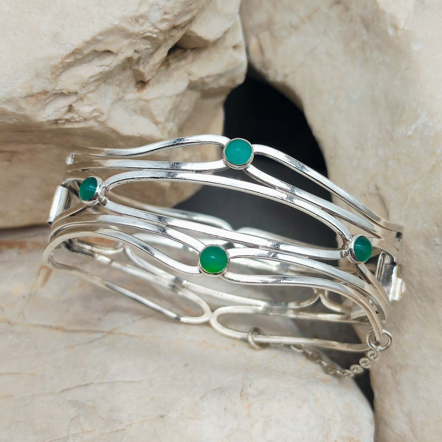 Silver Modernist Flow bracelet