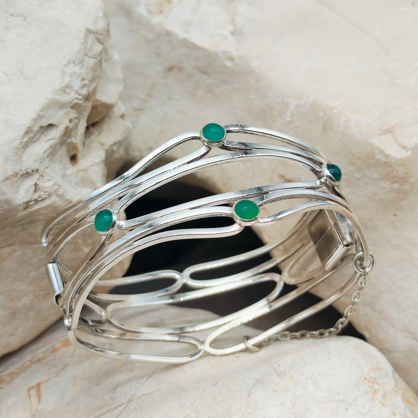 Silver Modernist Flow bracelet