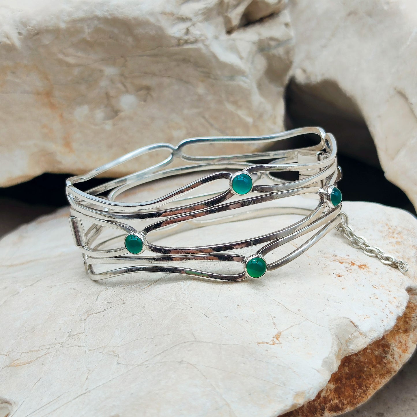 Silver Modernist Flow bracelet