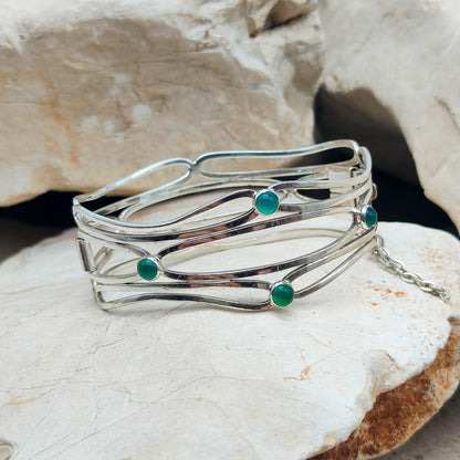 Silver Modernist Flow bracelet