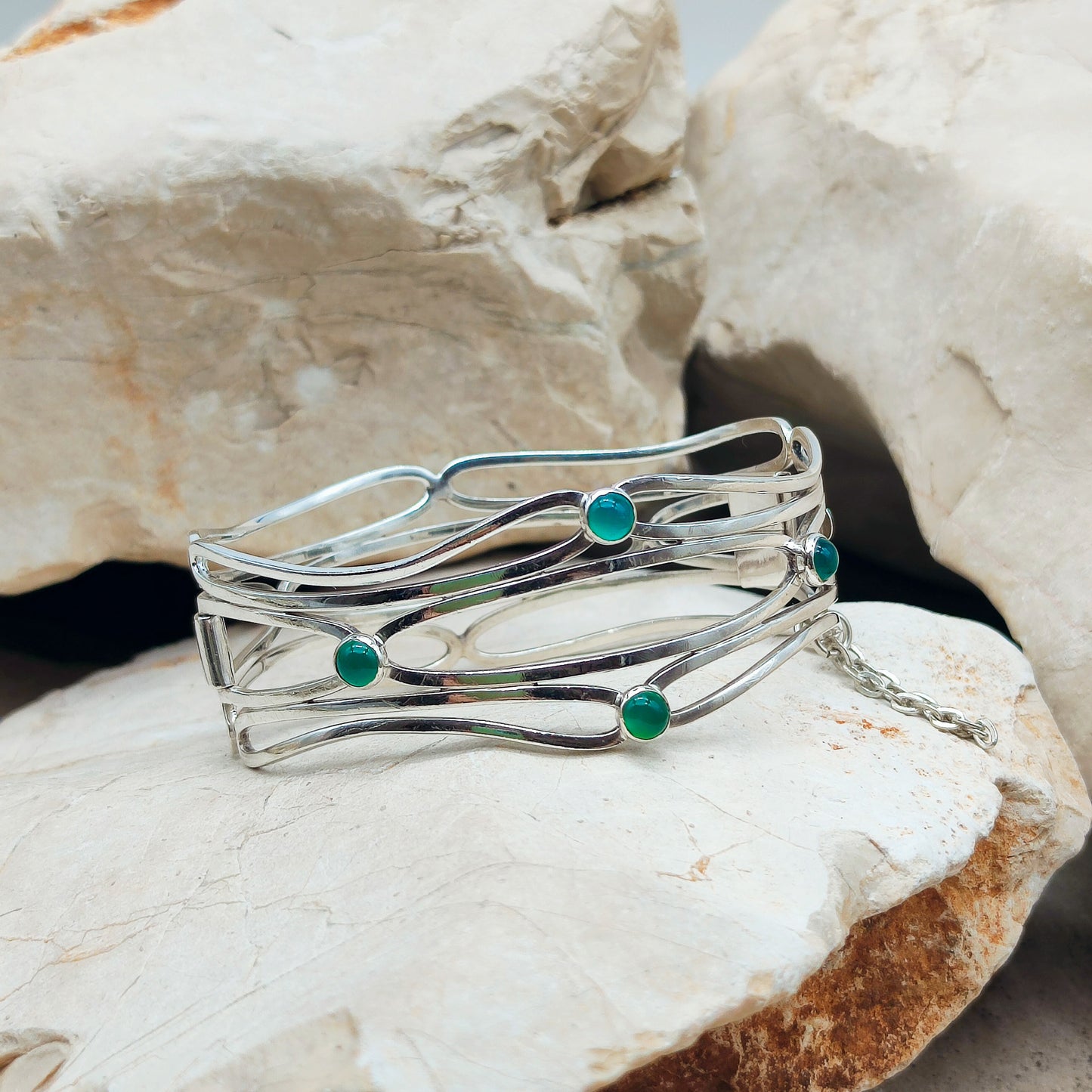 Silver Modernist Flow bracelet