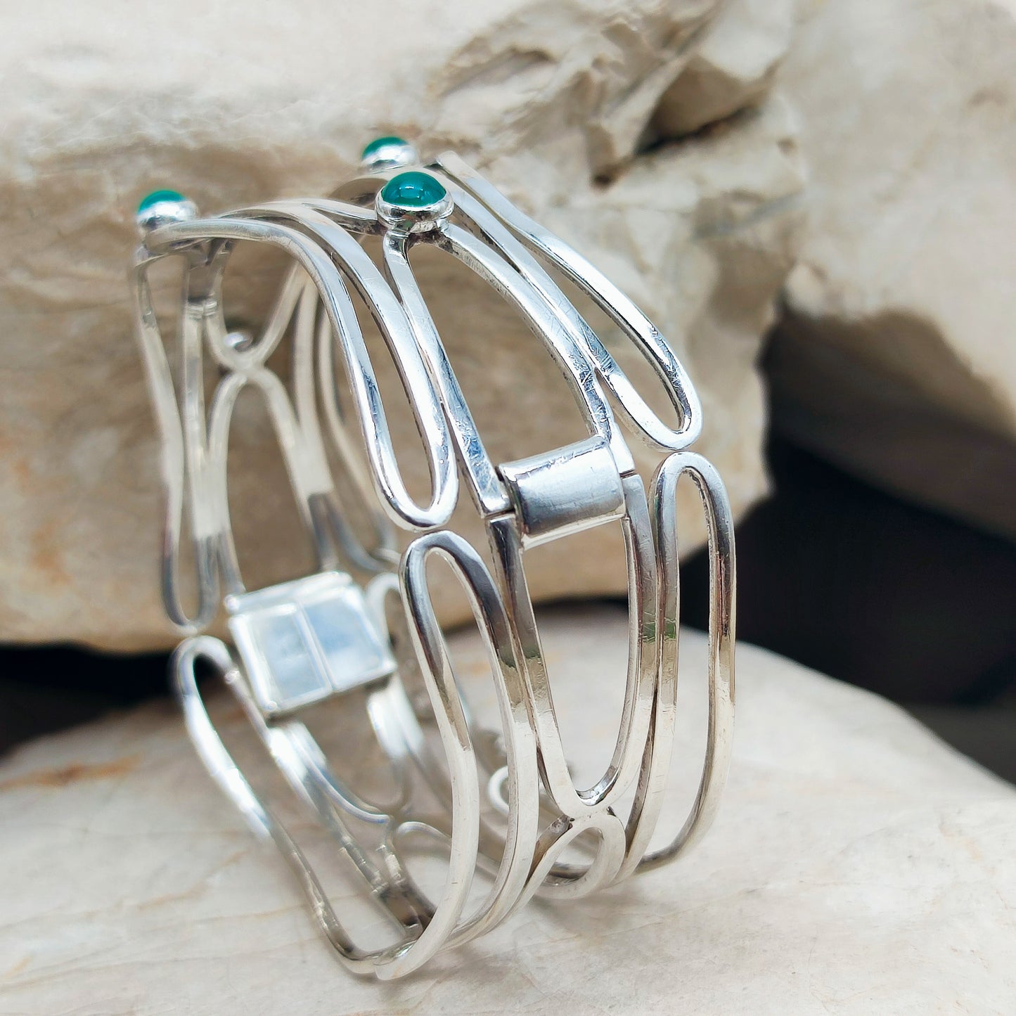 Silver Modernist Flow bracelet