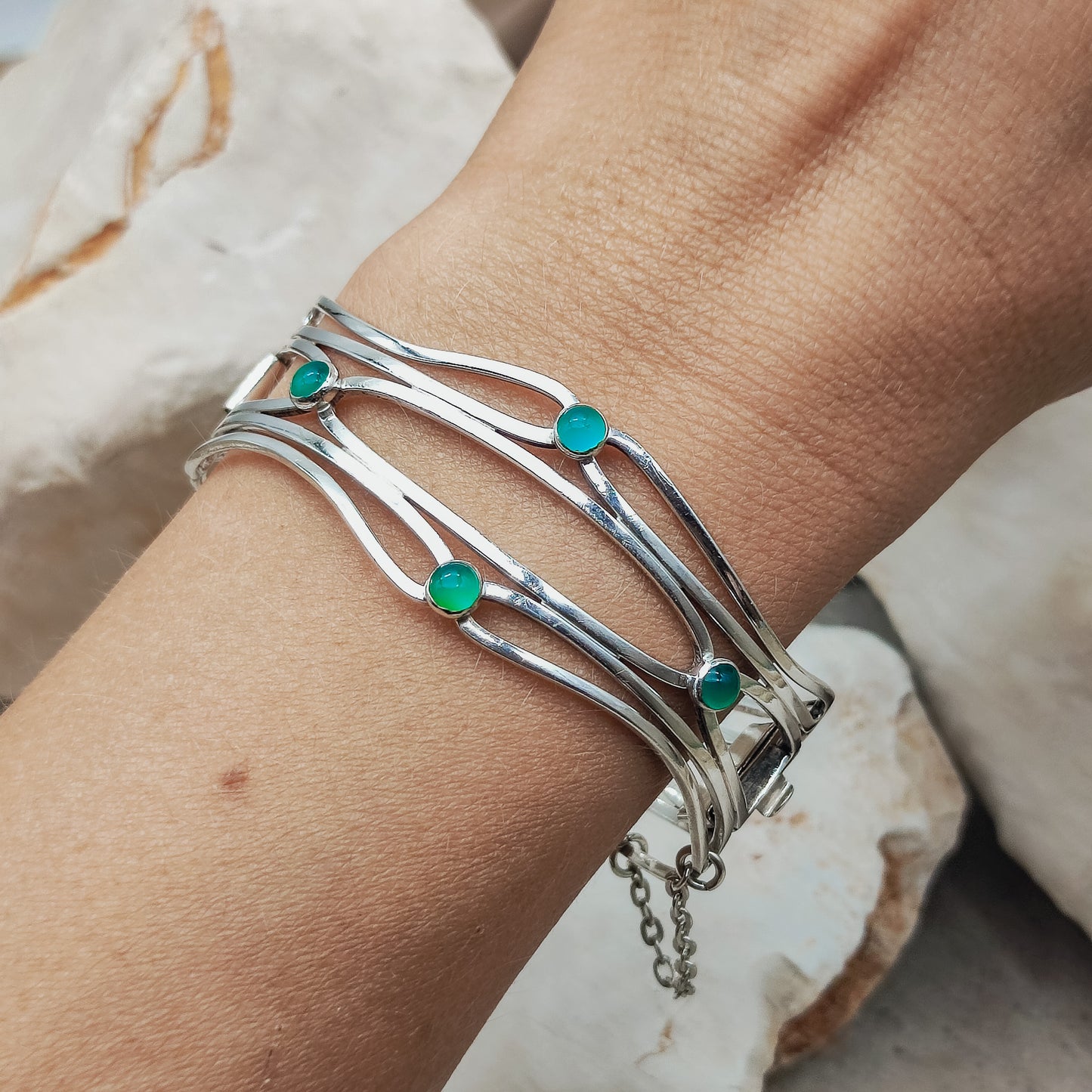 Silver Modernist Flow bracelet