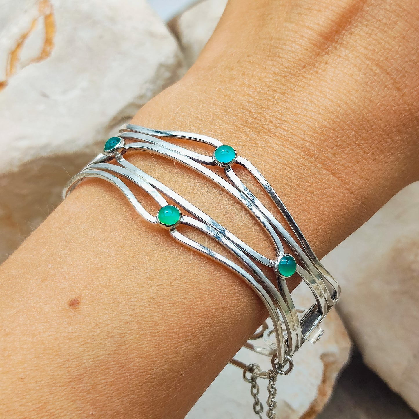 Silver Modernist Flow bracelet