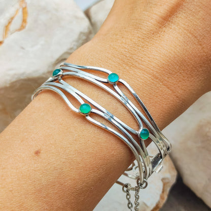 Silver Modernist Flow bracelet