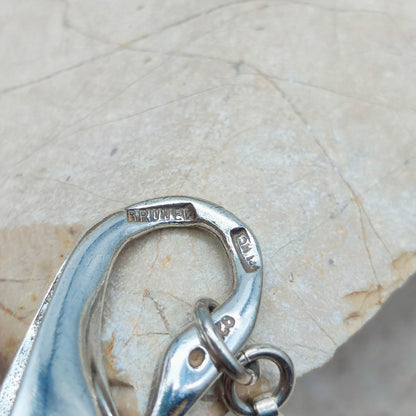 Silver Modernist Swan Bracelet by Brunel