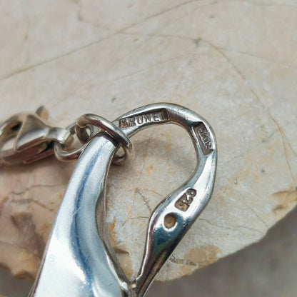 Silver Modernist Swan Bracelet by Brunel