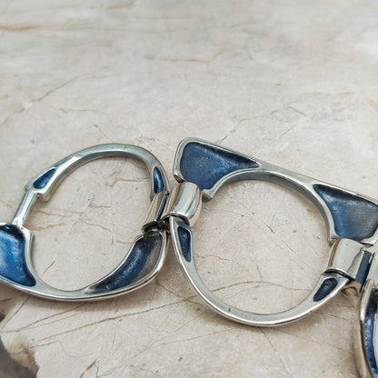 Silver Modernist link bracelet by Ottaviani