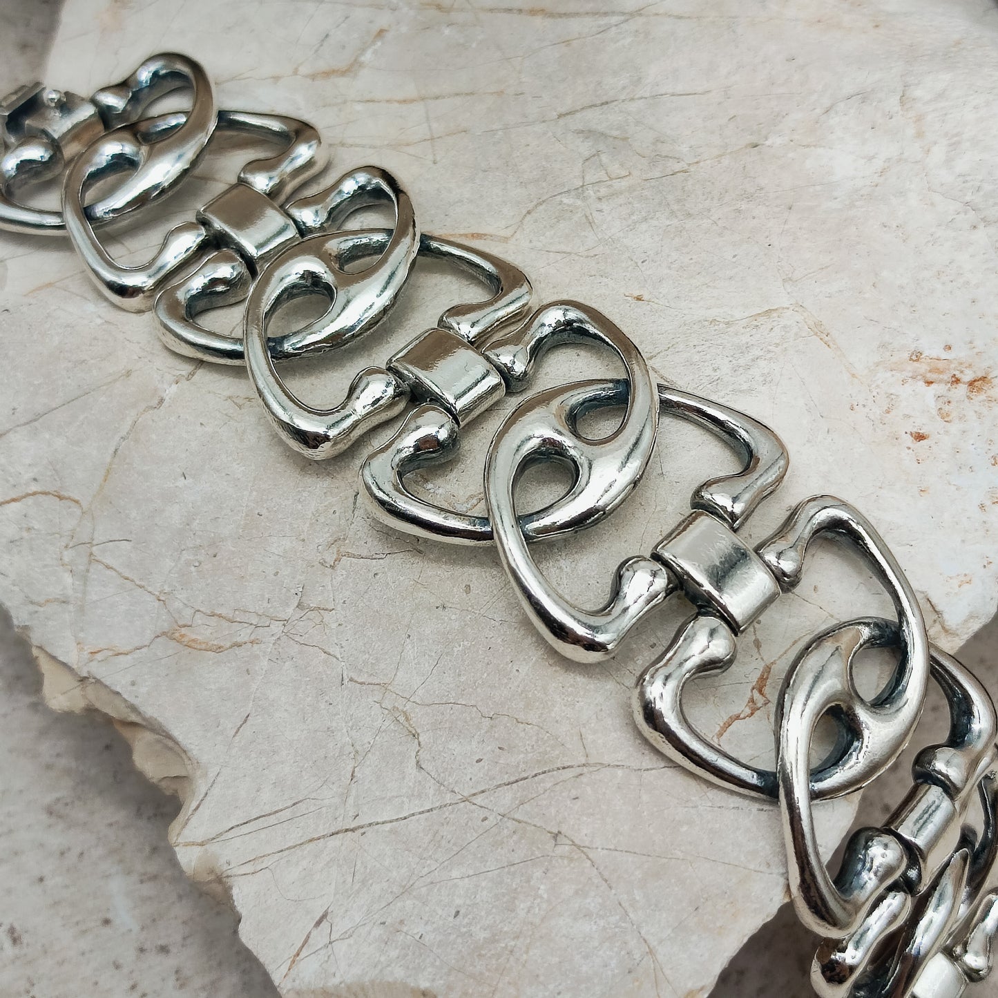 Silver Modernist bracelet by Ottaviani