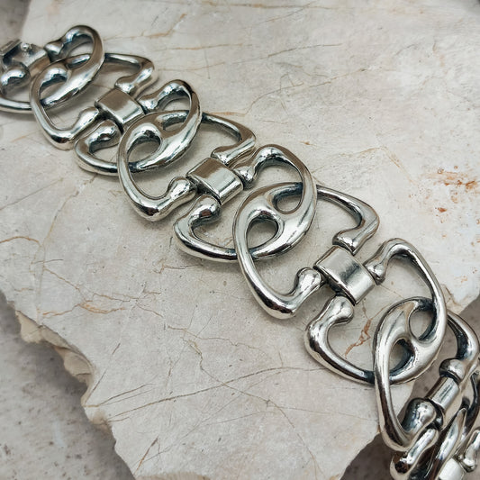 Silver Modernist bracelet by Ottaviani