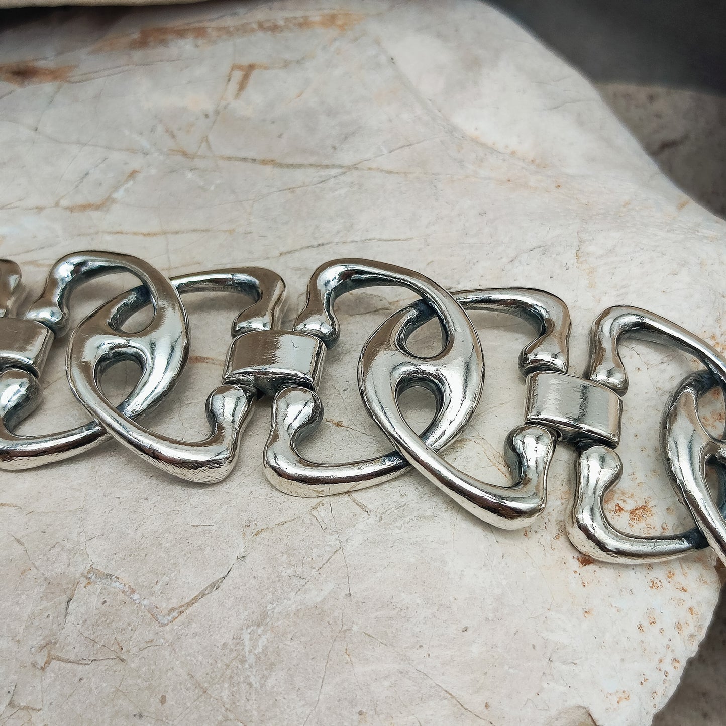 Silver Modernist bracelet by Ottaviani