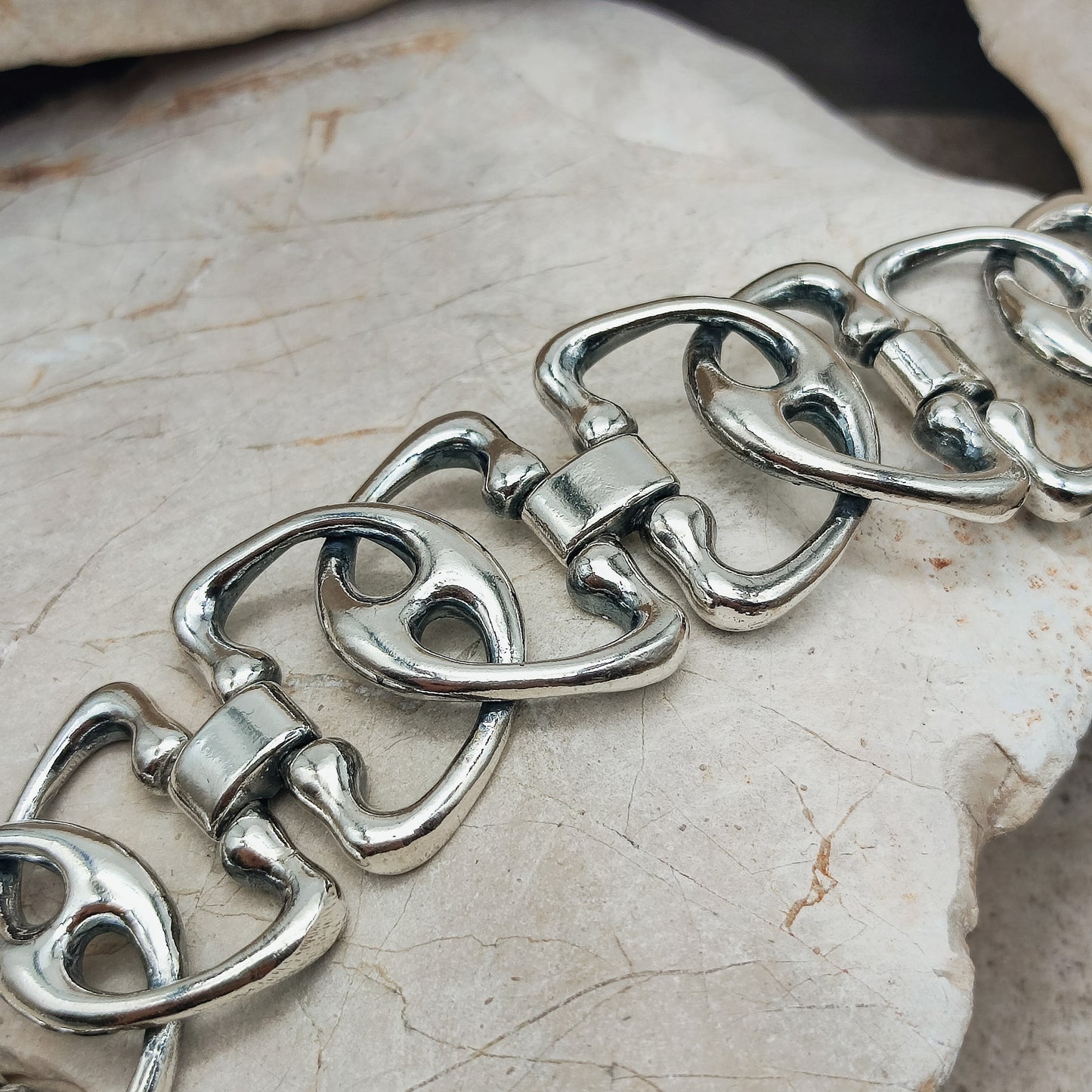 Silver Modernist bracelet by Ottaviani