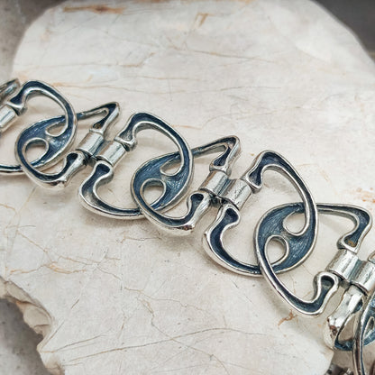 Silver Modernist bracelet by Ottaviani