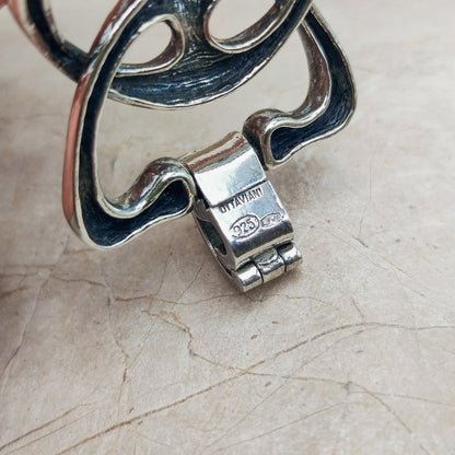 Silver Modernist bracelet by Ottaviani