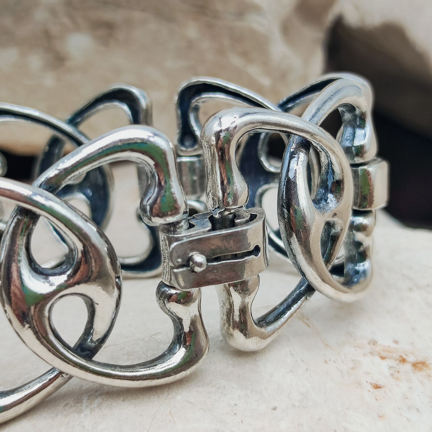 Silver Modernist bracelet by Ottaviani