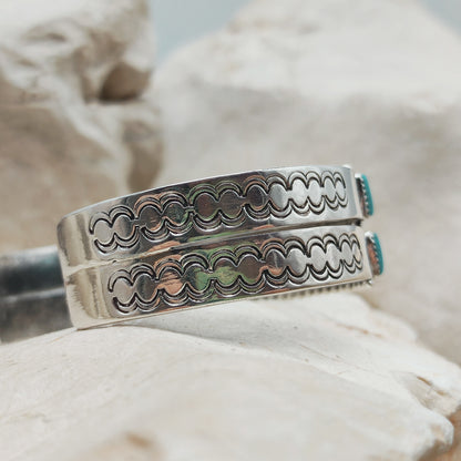 Zuni Turquoise Needlepoint Bracelet by Gloria Acque