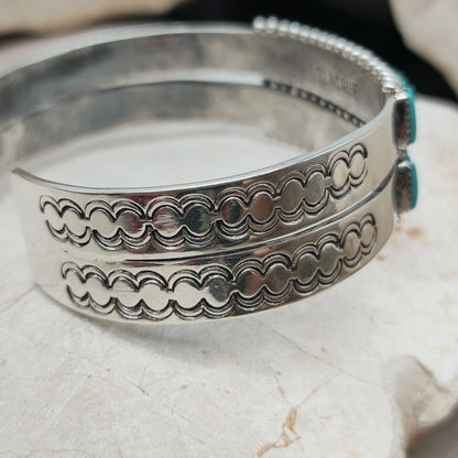 Zuni Turquoise Needlepoint Bracelet by Gloria Acque