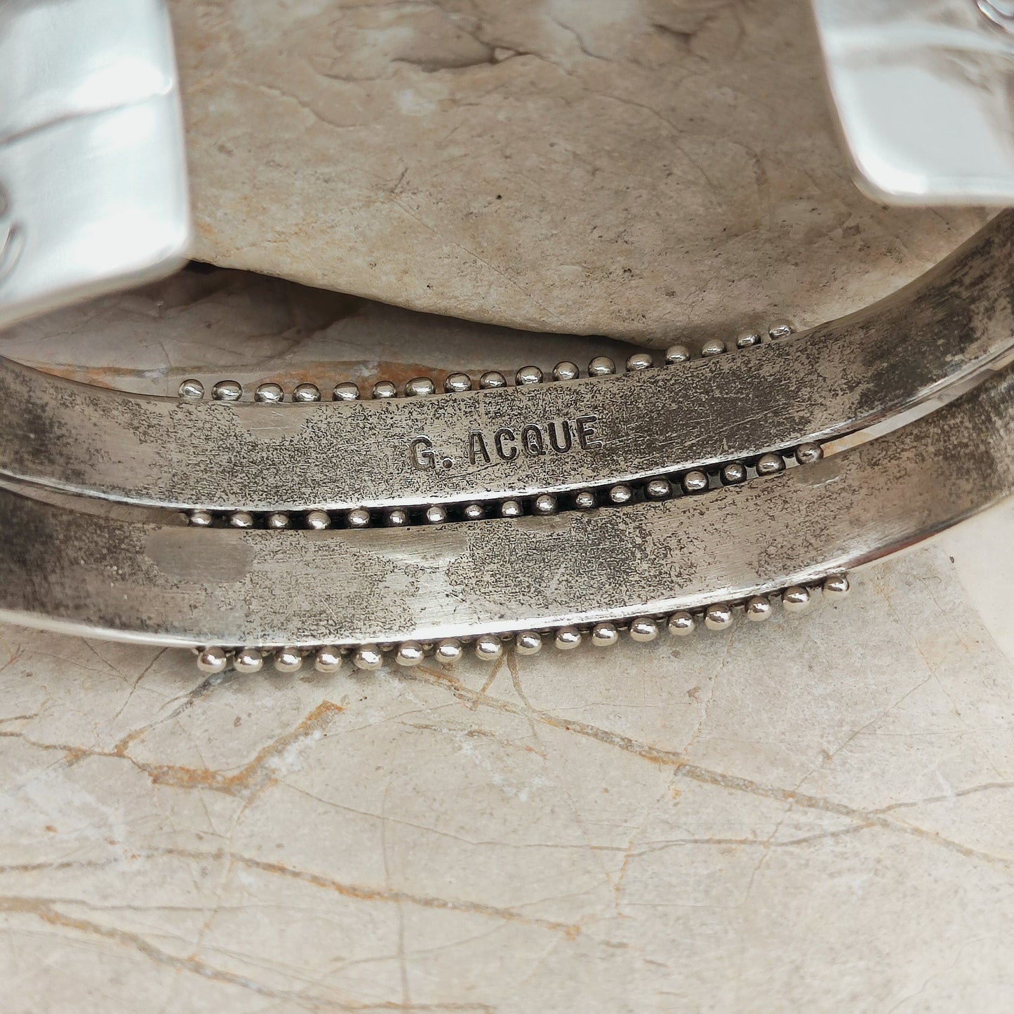 Zuni Turquoise Needlepoint Bracelet by Gloria Acque