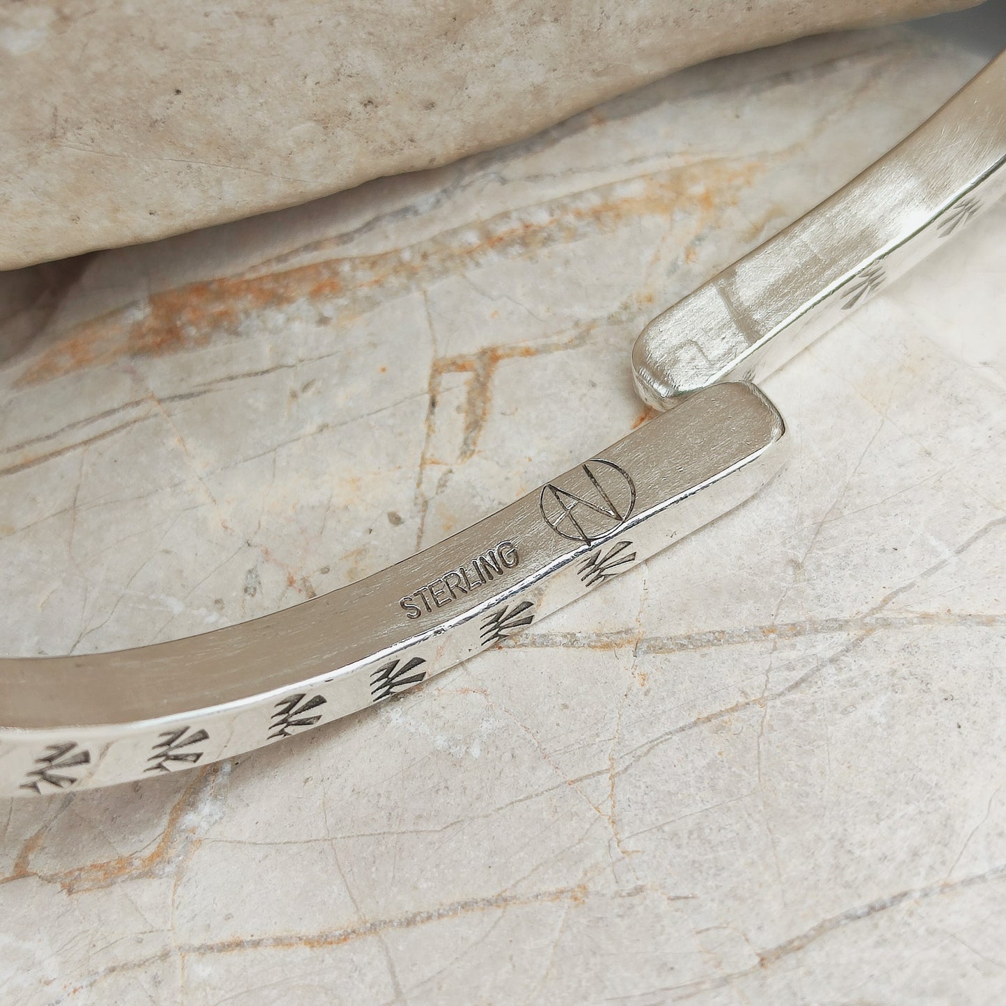 Sterling Silver Navajo Bangle by unknown Artist